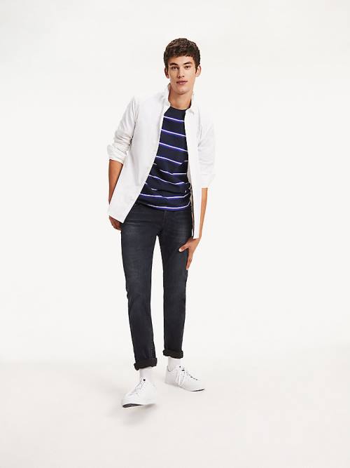 Tommy Hilfiger Stretch Slim Fit Moški Srajce Bela | TH351FCY