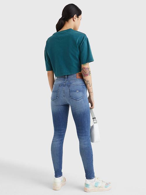 Tommy Hilfiger Sylvia High Rise Super Skinny Ženske Kavbojke Denim | TH253URP