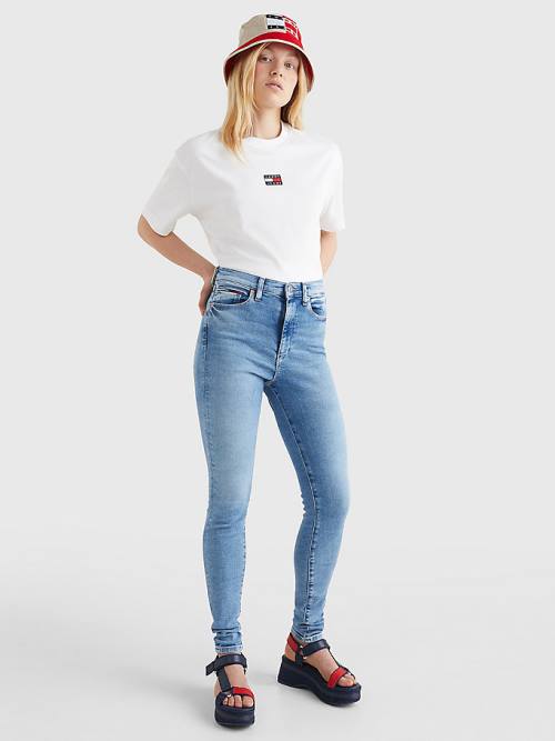 Tommy Hilfiger Sylvia High Rise Super Skinny Ženske Kavbojke Denim | TH498PYX