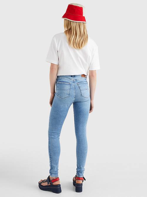 Tommy Hilfiger Sylvia High Rise Super Skinny Ženske Kavbojke Denim | TH498PYX