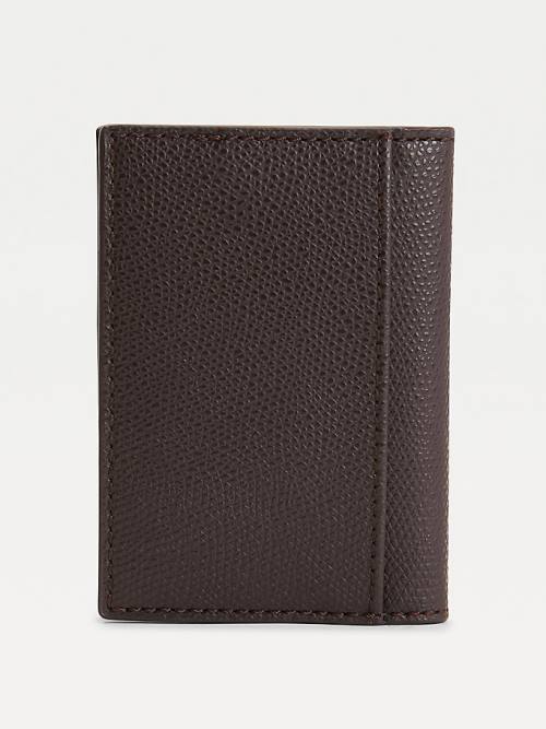 Tommy Hilfiger TH Business Bifold Leather Moški Denarnice Rjav | TH508BTE