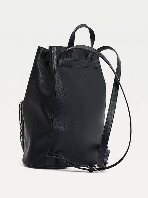 Tommy Hilfiger TH Club Horsebit Hardware Drawstring Backpack Ženske Torbice Črna | TH570NFC