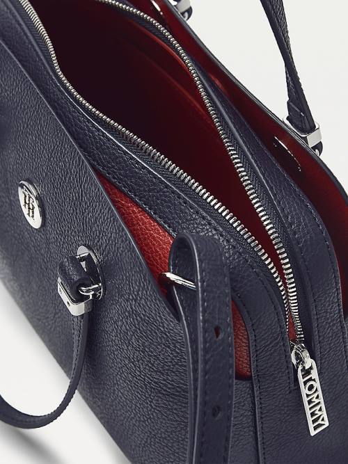 Tommy Hilfiger TH Core Medium Satchel Ženske Torbice Modra | TH732ZSP