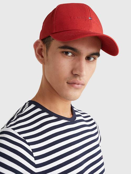 Tommy Hilfiger TH Established Baseball Cap Moški Kapa Rdeča | TH614WBP