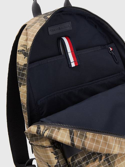 Tommy Hilfiger TH Established Camouflage Backpack Moški Torbice Zelena | TH378RPW