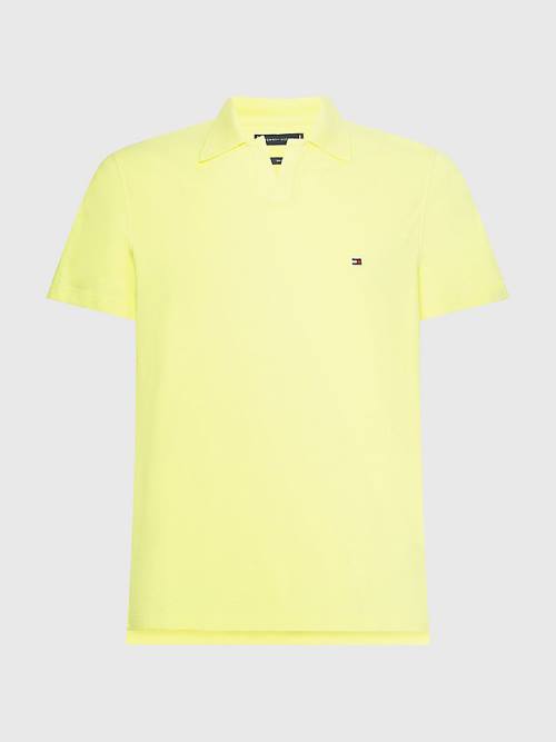 Tommy Hilfiger TH Flex Slim Fit Moški Polo Majica Rumena | TH382WRA