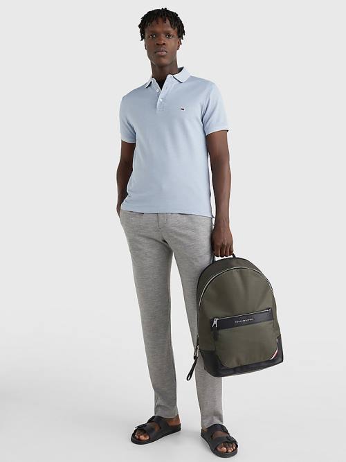 Tommy Hilfiger TH Flex Slim Fit Moški Polo Majica Modra | TH590XGO