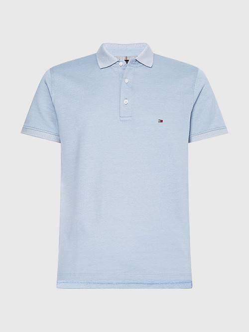 Tommy Hilfiger TH Flex Slim Fit Moški Polo Majica Modra | TH590XGO