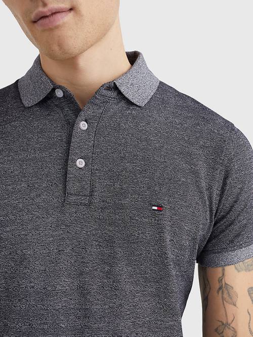 Tommy Hilfiger TH Flex Slim Fit Moški Polo Majica Modra | TH759HXR