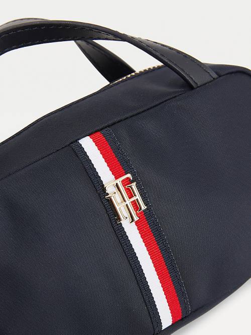 Tommy Hilfiger TH Interlock Makeup Case Ženske Torbice Modra | TH503XMP