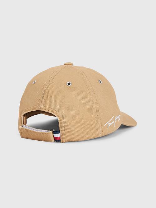 Tommy Hilfiger TH Modern Signature Embroidery Cap Moški Kapa Kaki | TH038BFQ