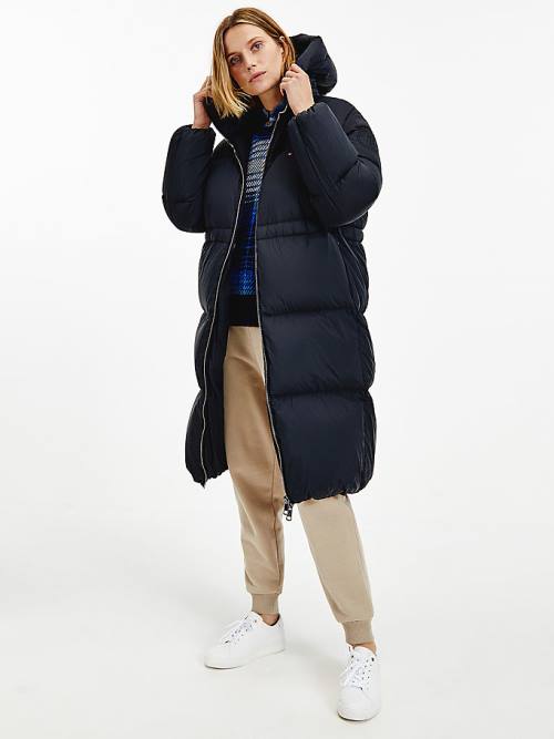 Tommy Hilfiger TH Protect Down Puffer Coat Ženske Jakne Črna | TH045FIN