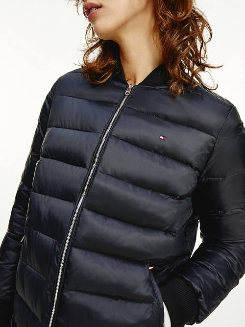 Tommy Hilfiger TH Protect Filled Long Bomber Coat Ženske Jakne Črna | TH706JGM