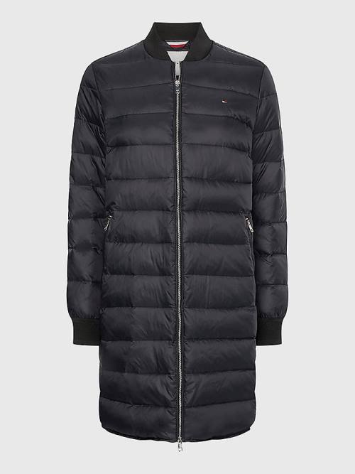 Tommy Hilfiger TH Protect Filled Long Bomber Coat Ženske Jakne Črna | TH706JGM