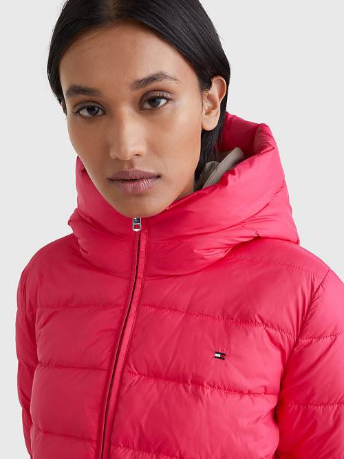 Tommy Hilfiger TH Protect Hooded Padded Ženske Jakne Roza | TH872IDM