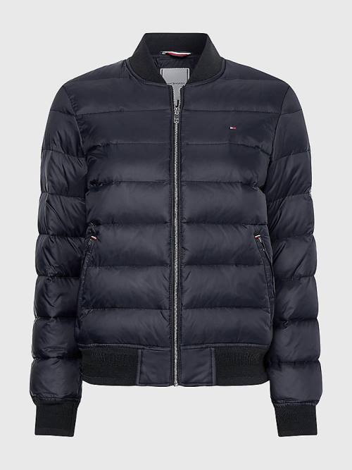 Tommy Hilfiger TH Protect Lightweight Filled Bomber Ženske Jakne Črna | TH710BKE