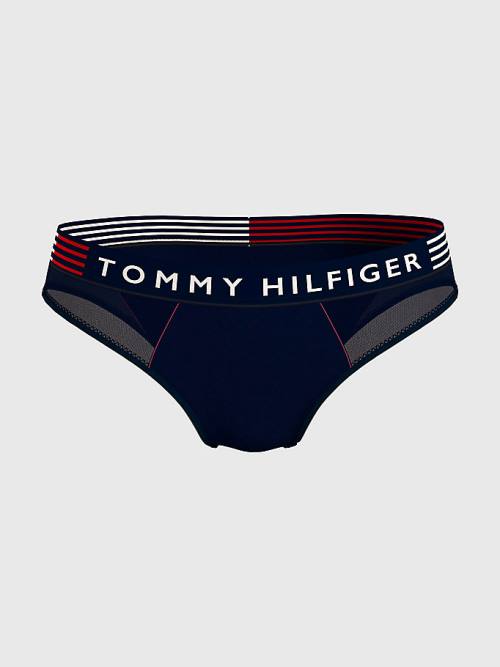 Tommy Hilfiger TH Stretch Logo Waistband Briefs Ženske Spodnje Perilo Modra | TH985VXJ