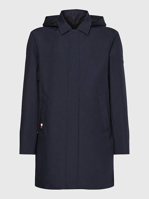 Tommy Hilfiger TH Tech Car Coat Moški Jakne Modra | TH089NKM