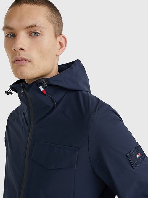 Tommy Hilfiger TH Tech Warm Hooded Moški Jakne Modra | TH239COY