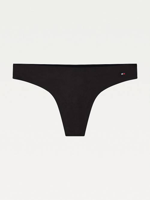 Tommy Hilfiger TH Ultra Soft Thong Ženske Spodnje Perilo Črna | TH867GEY