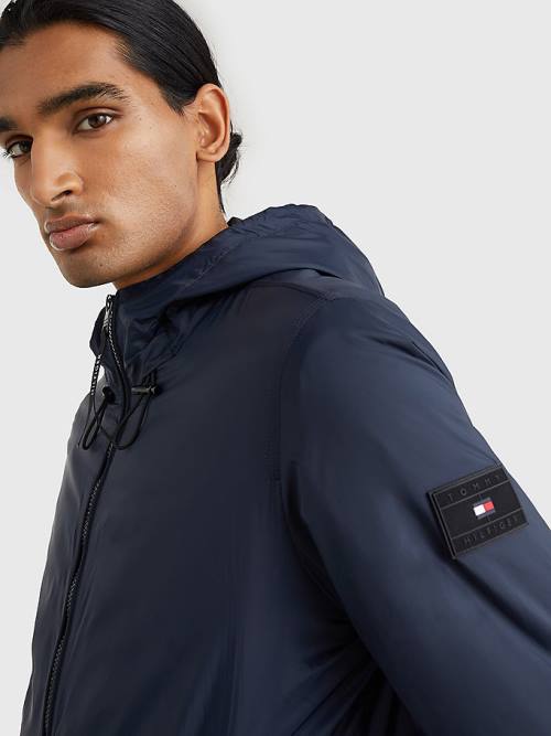 Tommy Hilfiger TH Warm Packable Hooded Moški Jakne Modra | TH906RZN