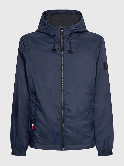 Tommy Hilfiger TH Warm Packable Hooded Moški Jakne Modra | TH906RZN