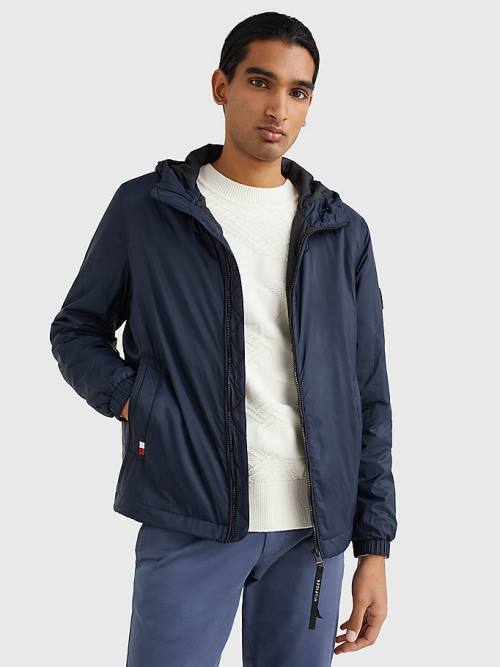 Tommy Hilfiger TH Warm Packable Hooded Moški Jakne Modra | TH906RZN