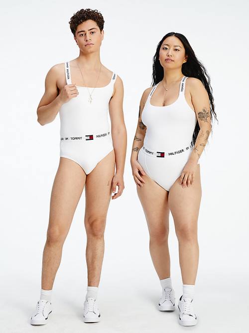 Tommy Hilfiger TOMMYXINDYA Bodysuit Ženske Spodnje Perilo Bela | TH453VCR