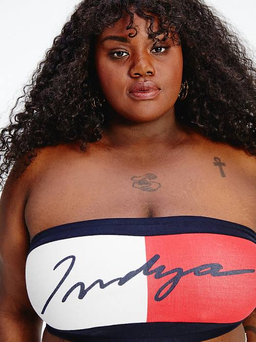 Tommy Hilfiger TOMMYXINDYA Curve Bandeau Ženske Spodnje Perilo Modra | TH793SXV