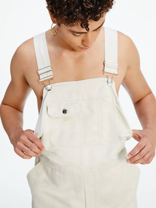 Tommy Hilfiger TOMMYXINDYA Satin Dungarees Ženske Obleke Bež | TH540DBE