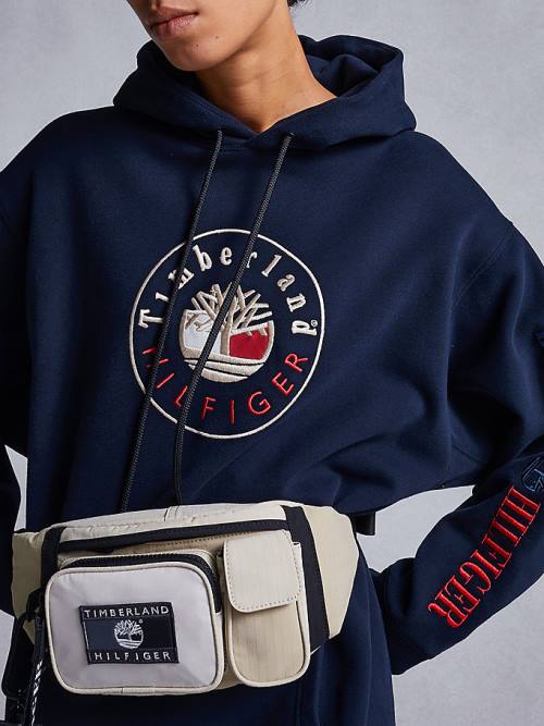 Tommy Hilfiger TOMMYXTIMBERLAND Logo Ženske Obleke Modra | TH350IUR