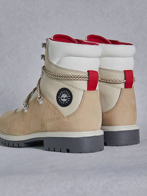 Tommy Hilfiger TOMMYXTIMBERLAND Waterproof Hiking Moški Škornji Bež | TH316ZQT