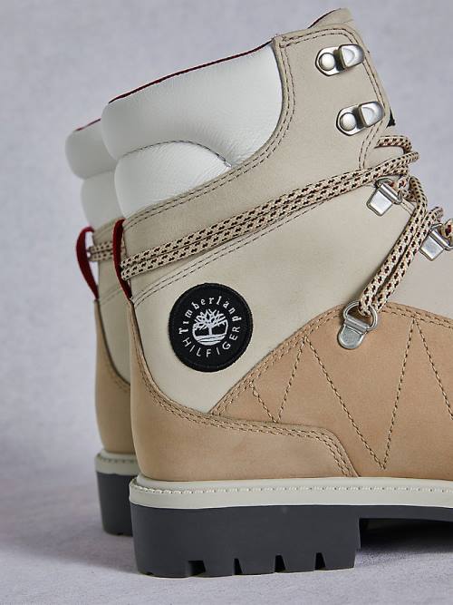 Tommy Hilfiger TOMMYXTIMBERLAND Waterproof Hiking Moški Škornji Bež | TH316ZQT