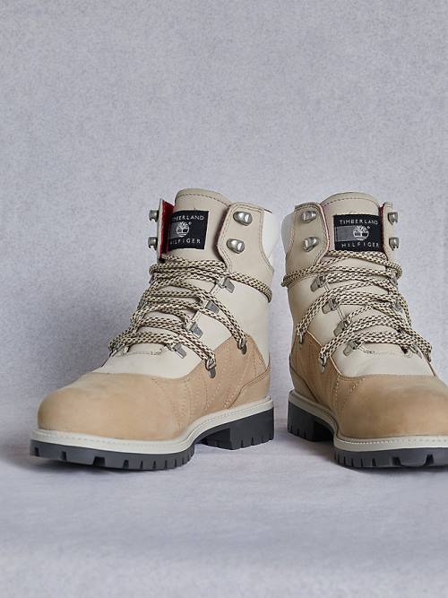 Tommy Hilfiger TOMMYXTIMBERLAND Waterproof Hiking Moški Škornji Bež | TH316ZQT