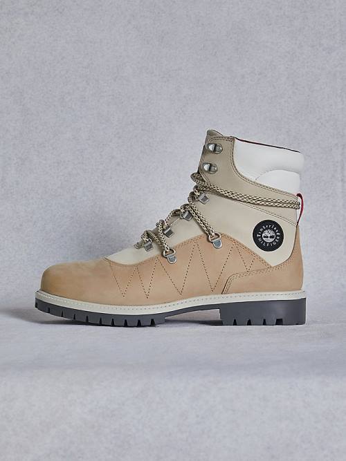 Tommy Hilfiger TOMMYXTIMBERLAND Waterproof Hiking Moški Škornji Bež | TH316ZQT