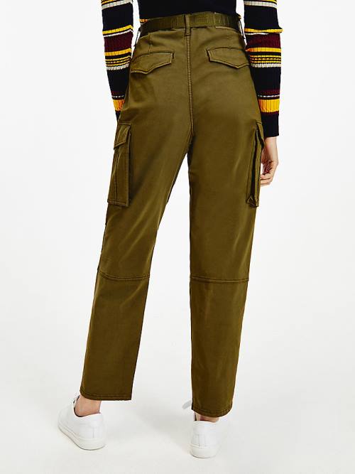 Tommy Hilfiger Tapered Cargo Ženske Hlače Rjav | TH632GPR