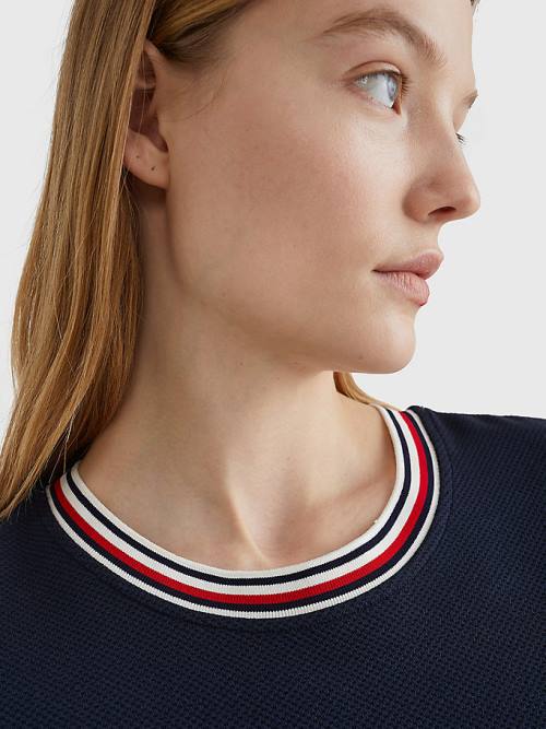 Tommy Hilfiger Textured Relaxed Fit Ženske Obleke Modra | TH517KCE