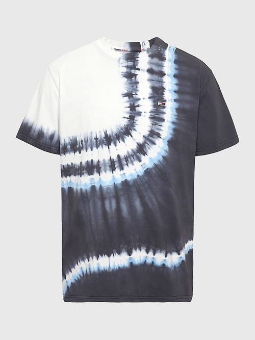 Tommy Hilfiger Tie Dye Organic Cotton Moški Majice Črna | TH860OIG