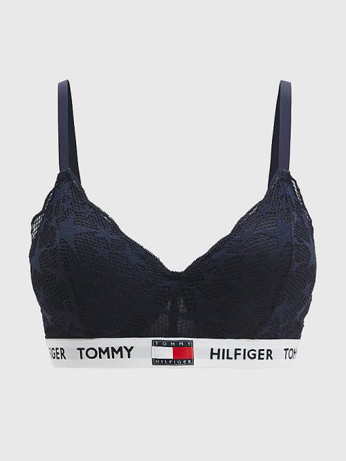 Tommy Hilfiger Tommy 85 Star Lace Non-Wired Push-Up Bra Ženske Spodnje Perilo Modra | TH451GHX