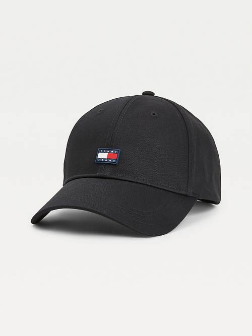 Tommy Hilfiger Tommy Badge Casual Utility Cap Moški Kapa Črna | TH745AMI