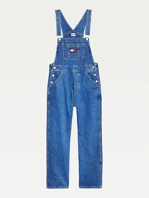 Tommy Hilfiger Tommy Badge Denim Dungarees Ženske Kavbojke Denim | TH290DCS