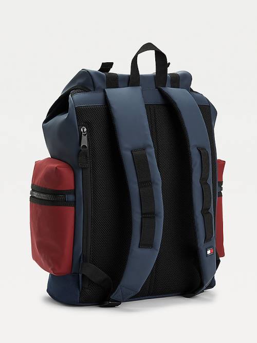 Tommy Hilfiger Tommy Badge Double Clip Backpack Moški Torbice Modra | TH537ACD