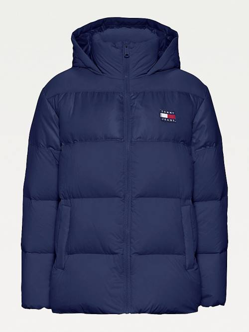 Tommy Hilfiger Tommy Badge Down Puffer Ženske Jakne Modra | TH892YTI