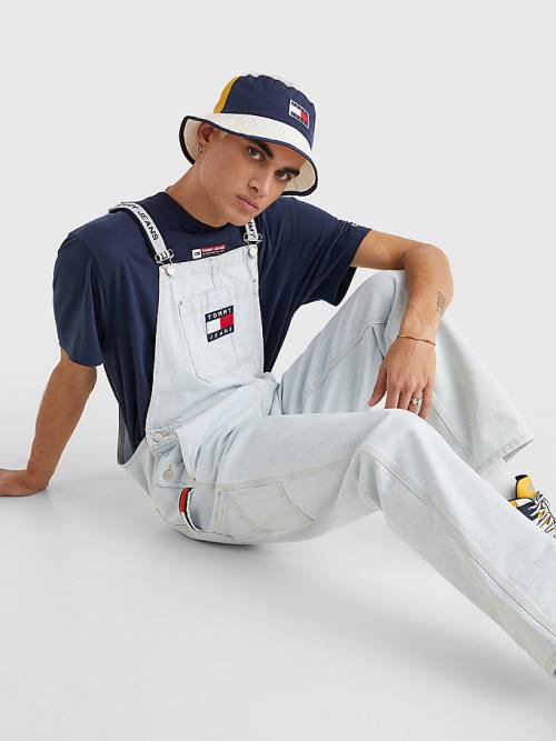 Tommy Hilfiger Tommy Badge Dungarees Moški Kavbojke Denim | TH093BVE