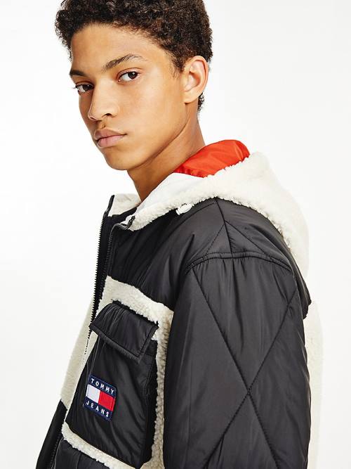 Tommy Hilfiger Tommy Badge Sherpa Moški Jakne Črna | TH384AVH