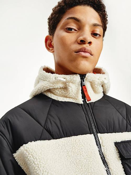 Tommy Hilfiger Tommy Badge Sherpa Moški Jakne Črna | TH384AVH