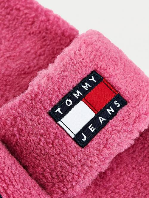 Tommy Hilfiger Tommy Badge Sherpa Slides Ženske Sandali Vijolična | TH384SGL