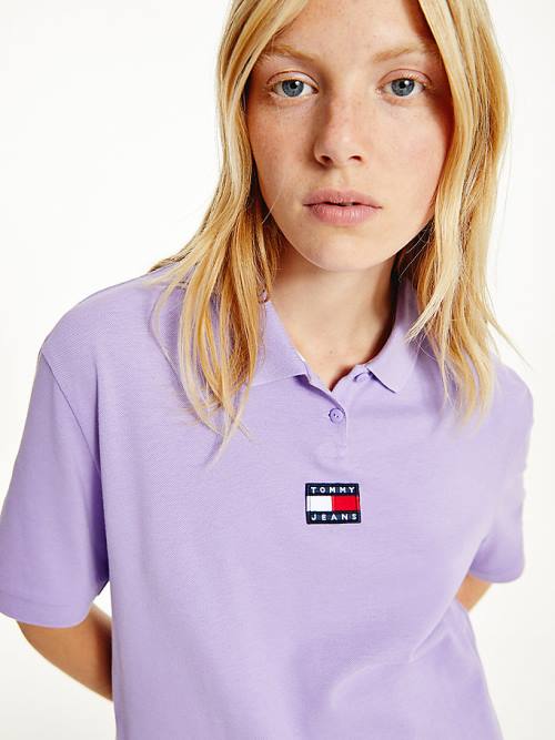 Tommy Hilfiger Tommy Badge Ženske Polo Majica Vijolična | TH453KAR