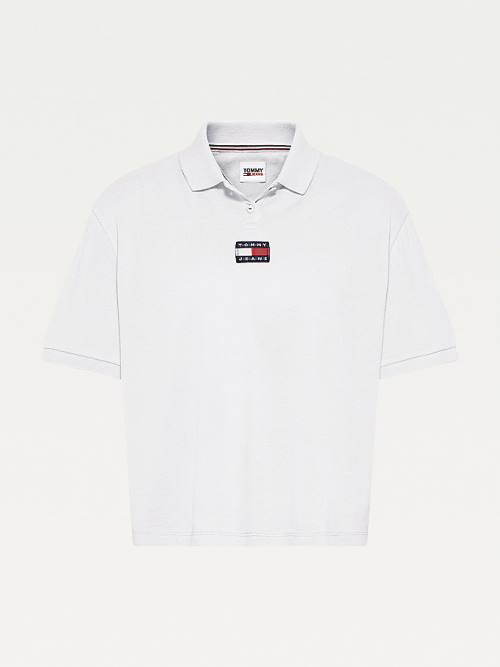 Tommy Hilfiger Tommy Badge Ženske Polo Majica Bela | TH823EFA