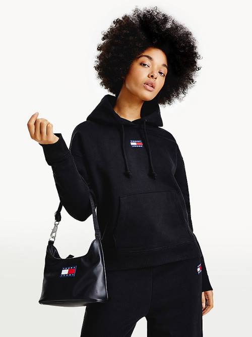 Tommy Hilfiger Tommy Badge Ženske Pulover s kapuco Črna | TH192IQE